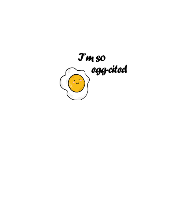 I'm so egg-cited minta sötétkék pólón