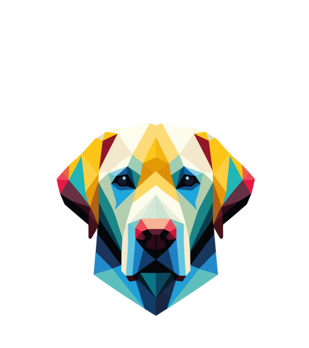 Labrador minta fehér pólón