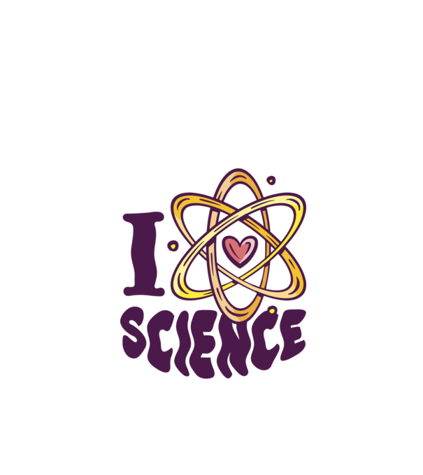 I love science minta fehér pólón