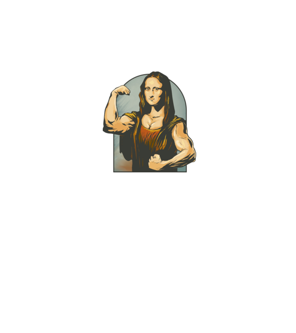 Kigyúrt Mona Lisa minta szürke pólón