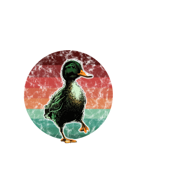 Retro kacsa minta fekete pólón