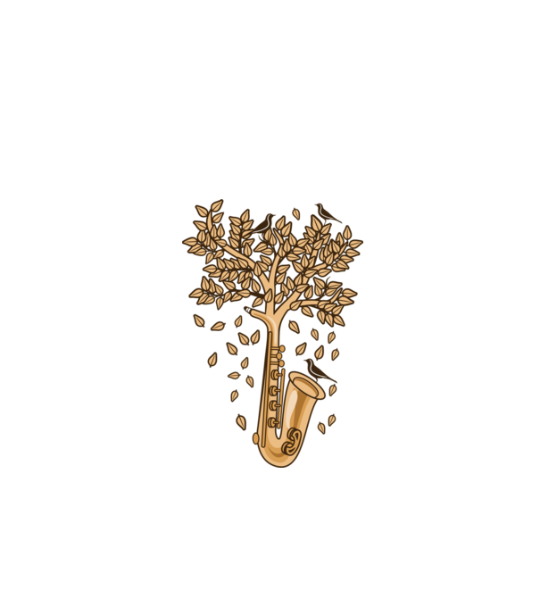 Saxophone minta fekete pólón