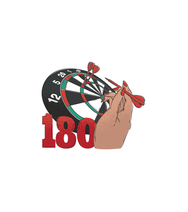 Darts minta fehér pólón
