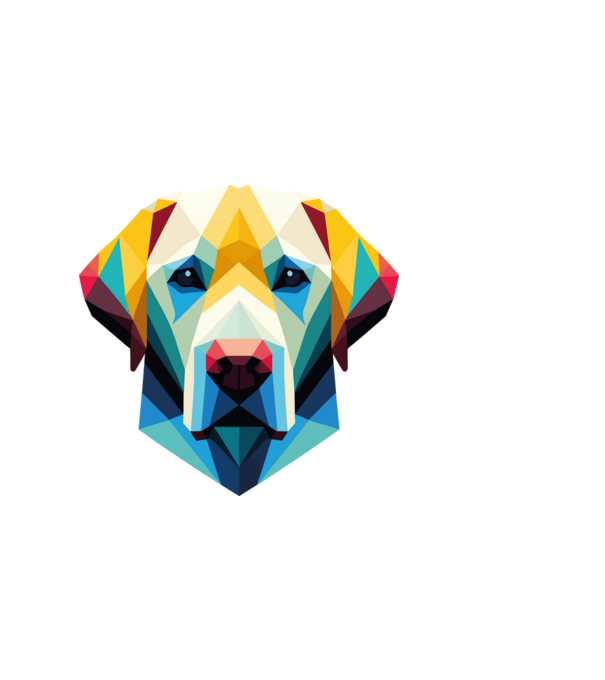 Labrador minta fehér pólón