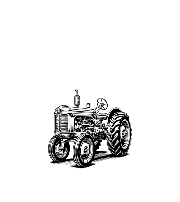 Retro traktor minta fehér pólón