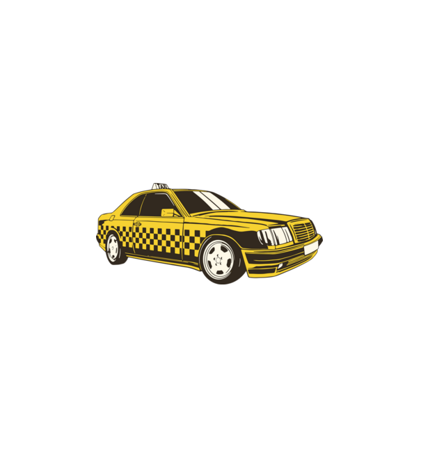 Taxi minta fehér pólón