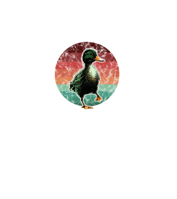 Retro kacsa minta fekete pólón