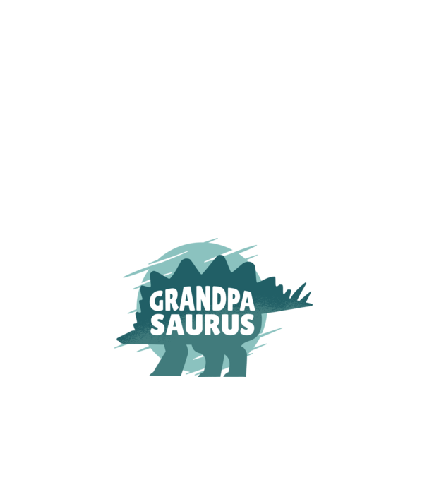 Grandpasaurus minta fehér pólón