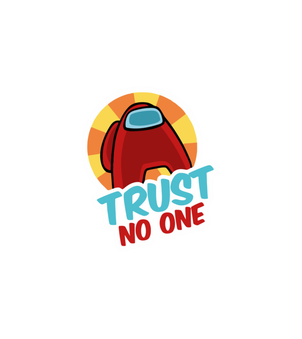 Trust no one - Among us minta fehér pólón