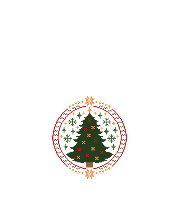 Pixel karácsonyfa minta fehér pólón