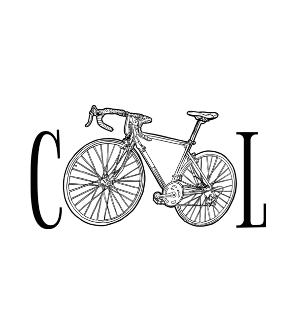 Biking is cool minta fehér pólón