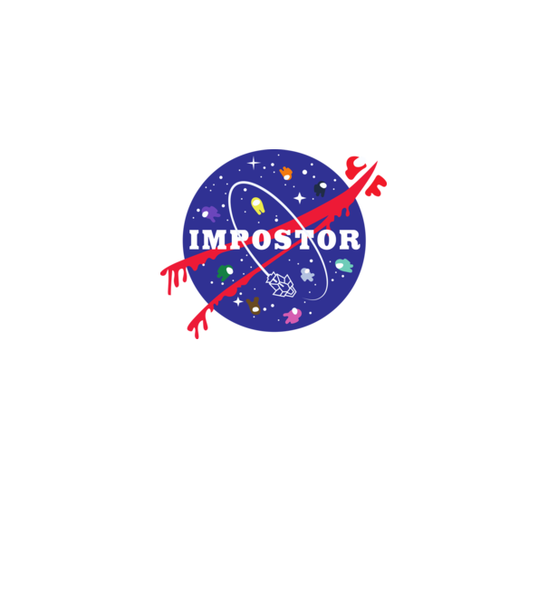 Impostor - Among us  minta fehér pólón