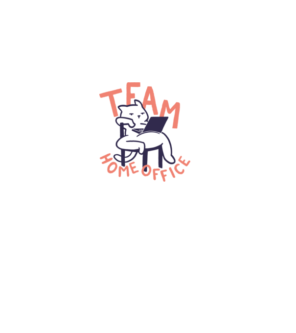 Team home office minta homokszín pólón