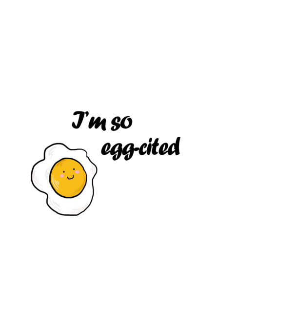 I'm so egg-cited minta fekete pólón