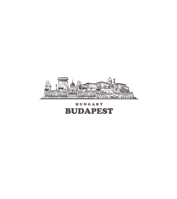 Budapest minta fehér pólón