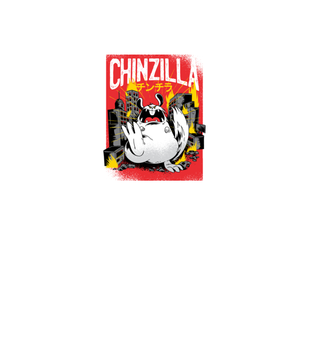 Csincsilla godzilla minta fekete pólón