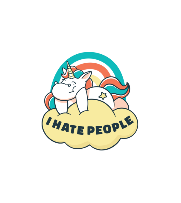 I hate people minta fehér pólón