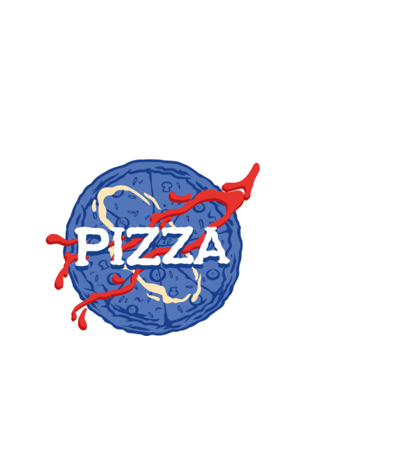 Pizza Nasa style minta világoskék pólón