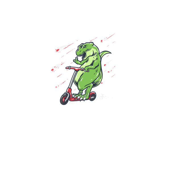 T-rex rolleren minta fekete pólón