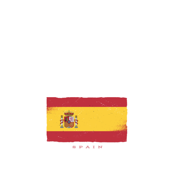 Spanyol zászló minta fehér pólón
