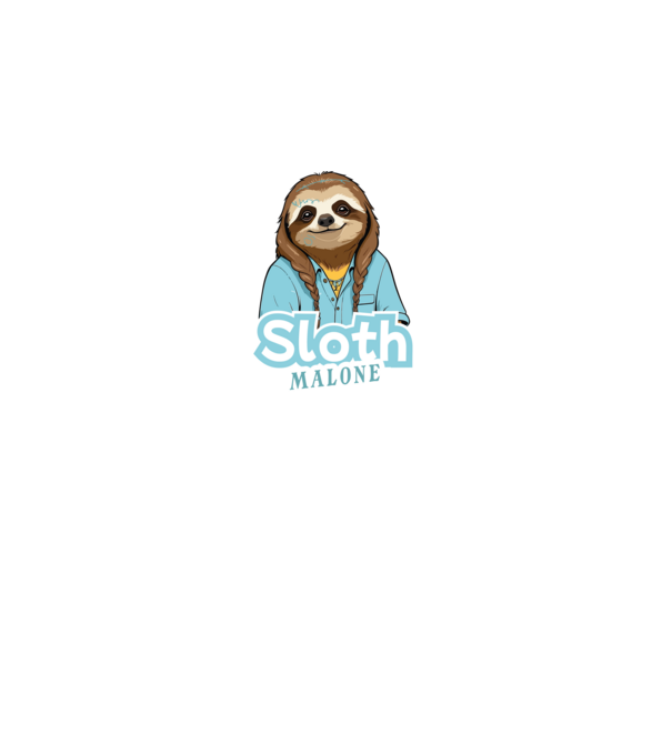 Sloth Malone minta fehér pólón