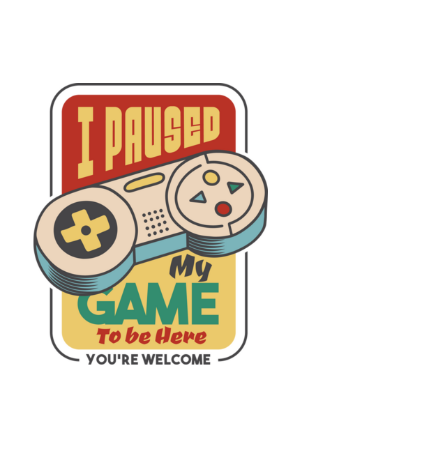 I paused my game to be here minta fekete pólón