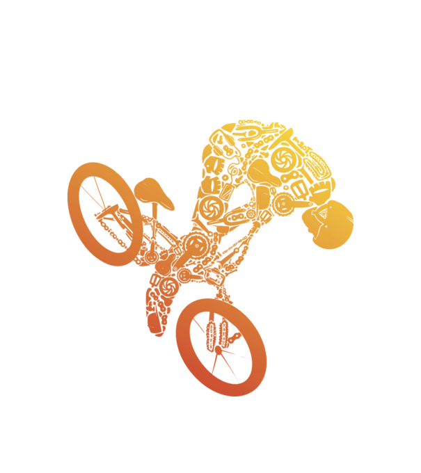 BMX minta fehér pólón