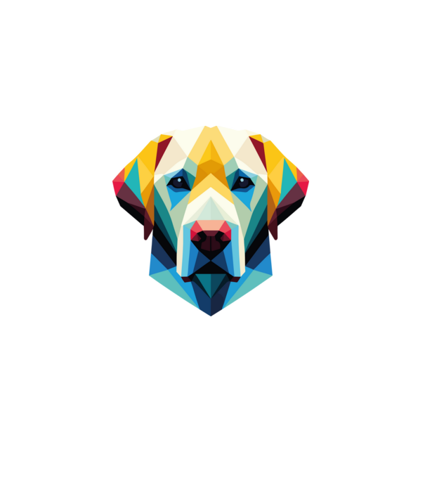 Labrador minta fehér pólón