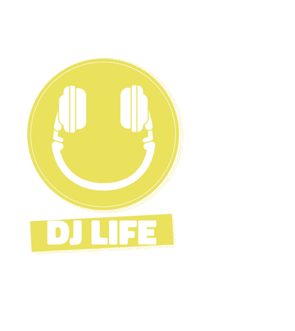 DJ life minta fekete pólón