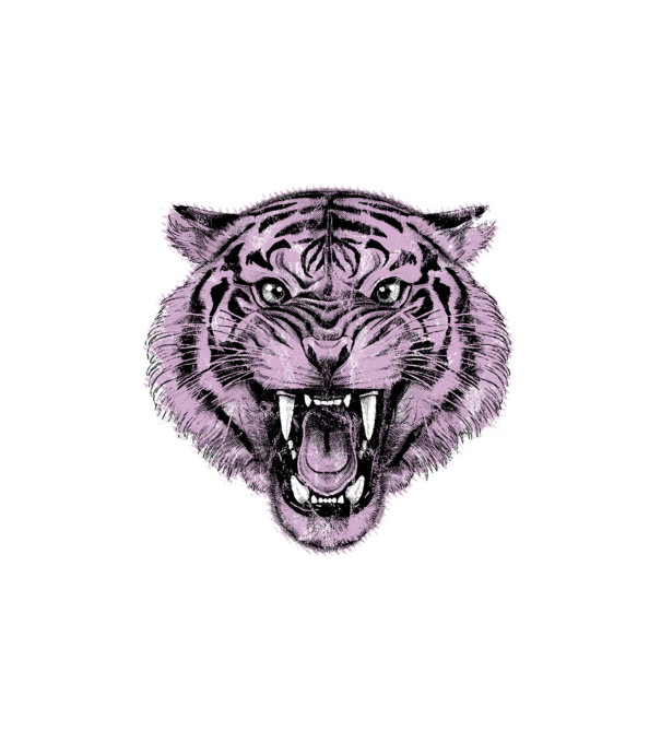 Tigris minta fehér pólón