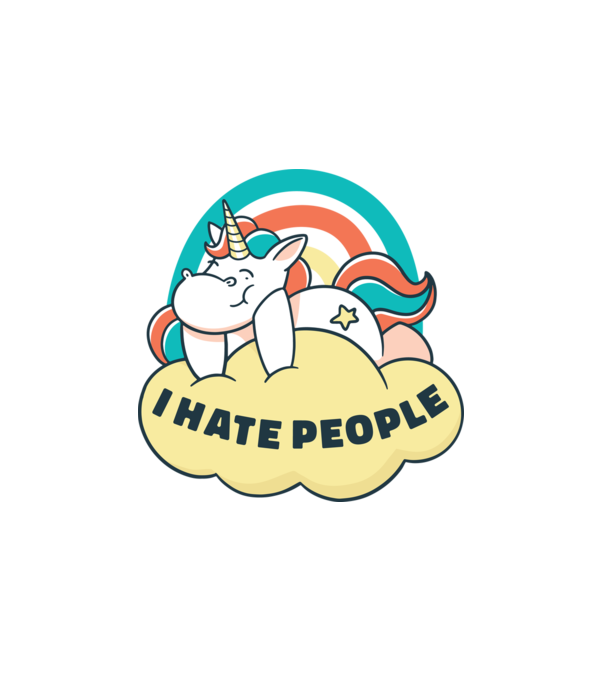I hate people minta fehér pólón