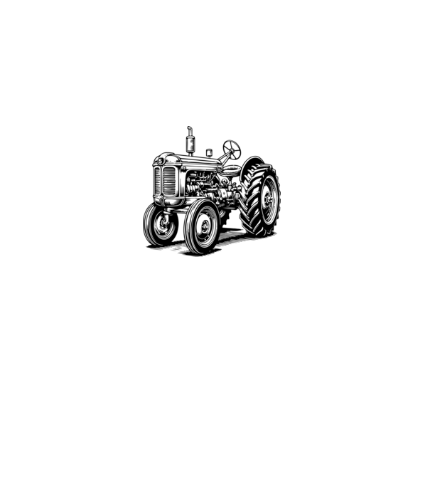 Retro traktor minta fehér pólón