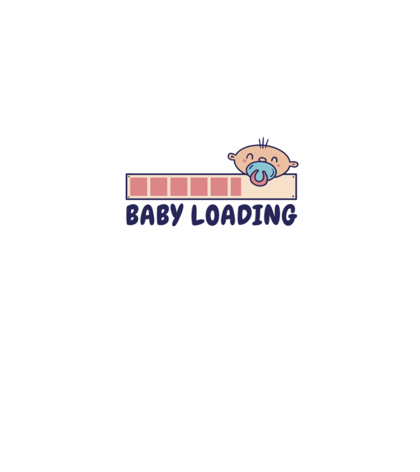 Baby loading minta szürke pólón