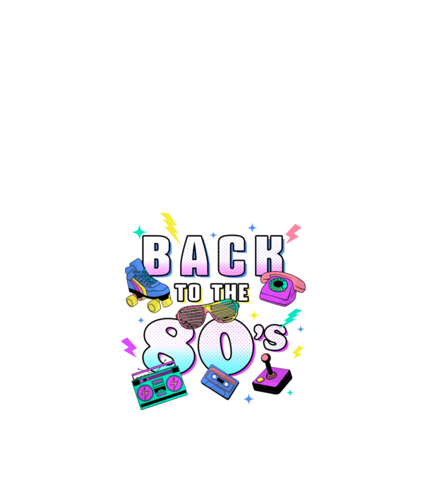 Back to the 80's minta fekete pólón