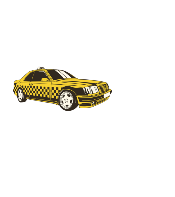 Taxi minta fehér pólón
