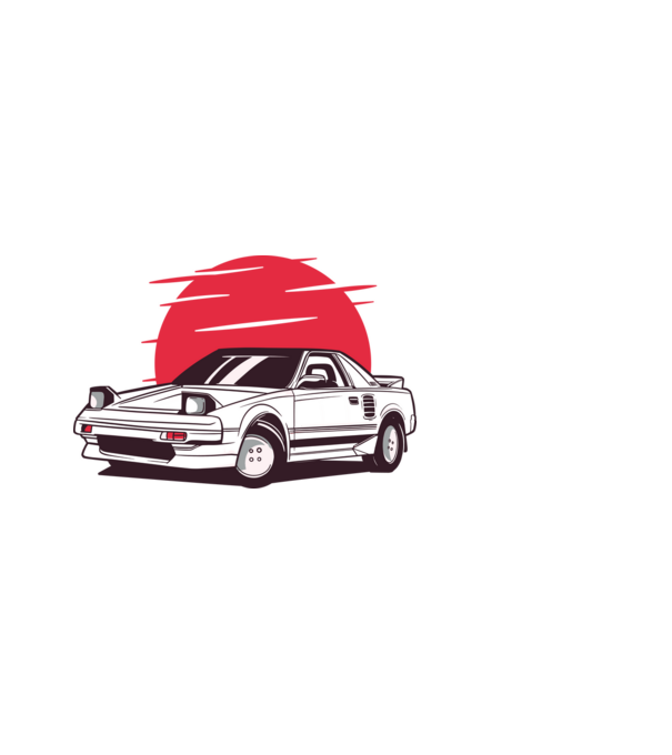Toyota MR 2 minta világoskék pólón