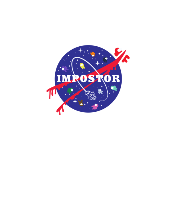 Impostor - Among us minta fehér pólón