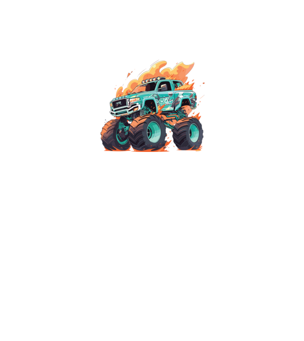 Monster truck minta fehér pólón