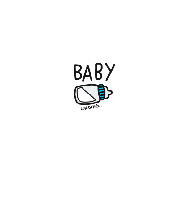 Baby loading minta szürke pólón