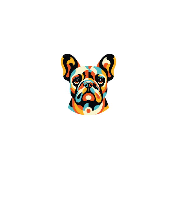 Francia bulldog minta királykék pólón