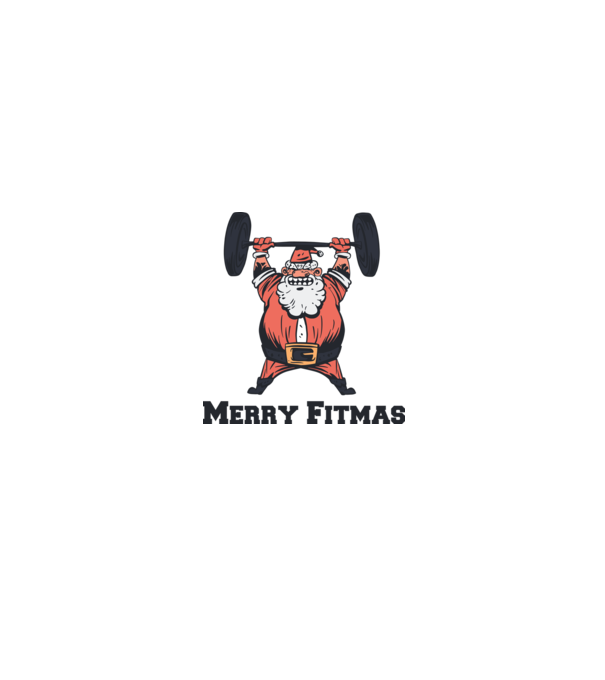 Merry Fitmas minta fehér/piros pólón