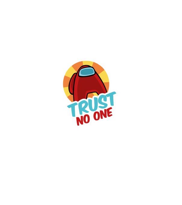 Trust no one - Among us minta fekete pólón