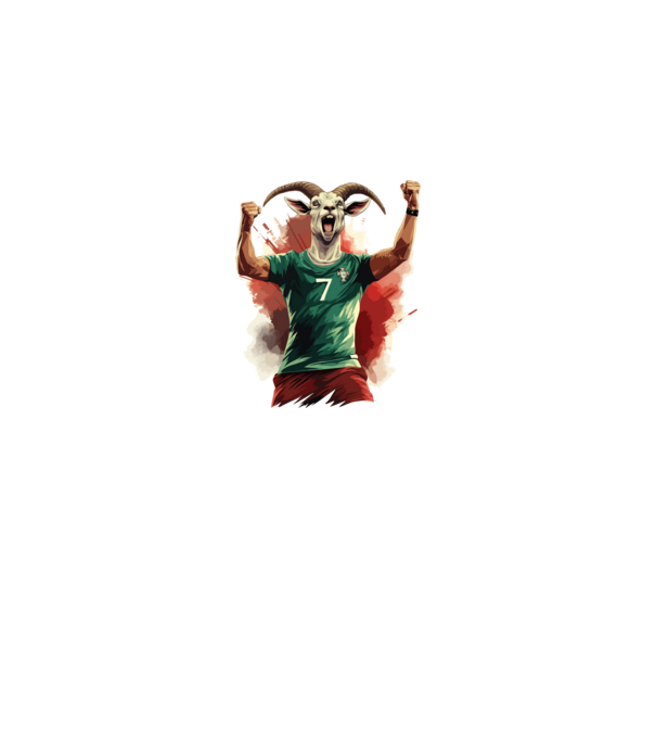 CR7 - The Goat minta királykék pólón