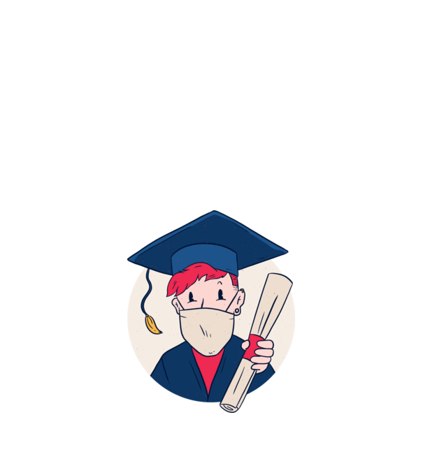 Diploma 2020 minta királykék pólón