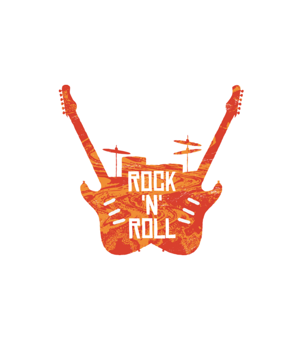 RockNRoll minta fehér pólón