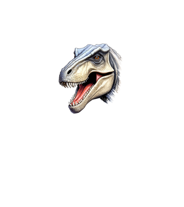 T-rex minta fehér pólón