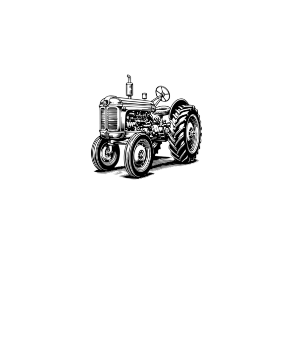 Retro traktor minta fehér pólón