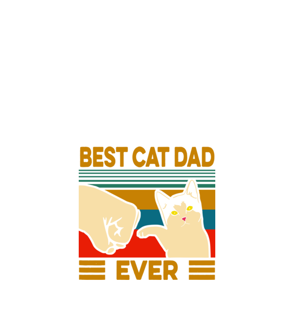 Best Cat Dad Ever minta fekete pólón