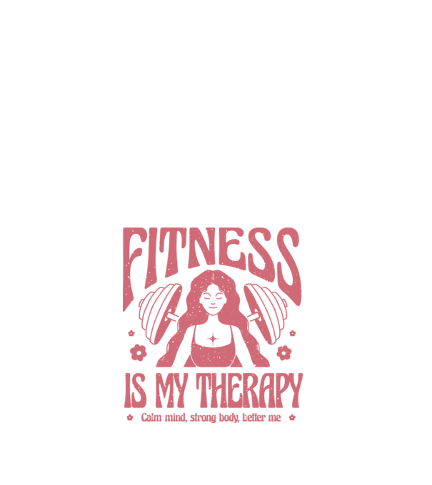 Fitness is my therapy minta fehér pólón