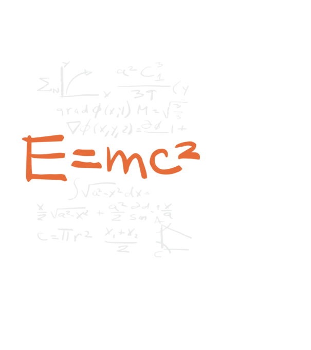 E=MC2 minta fekete pólón